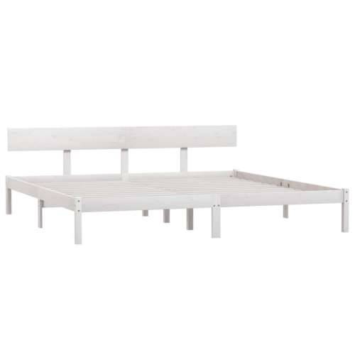 Okvir za krevet od borovine bijeli 180 x 200 cm Super King - Bijela 180 x 200 cm Cijena