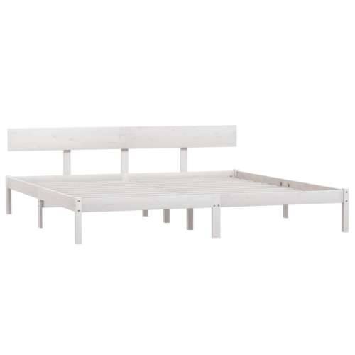 Okvir za krevet od masivne borovine bijeli 200 x 200 cm - Bijela 200 x 200 cm Cijena