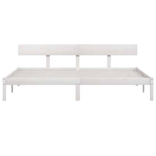 Okvir za krevet od masivne borovine bijeli 200 x 200 cm - Bijela 200 x 200 cm Cijena