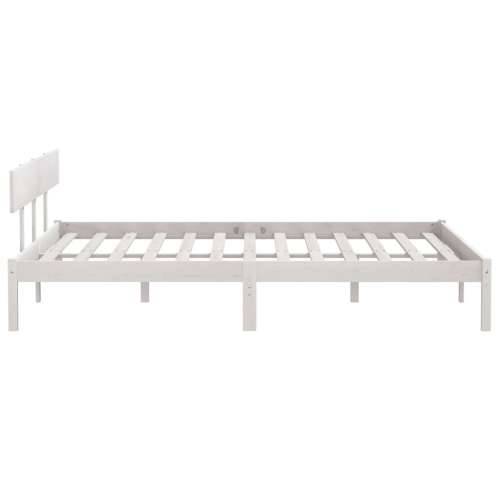 Okvir za krevet od masivne borovine bijeli 200 x 200 cm - Bijela 200 x 200 cm Cijena
