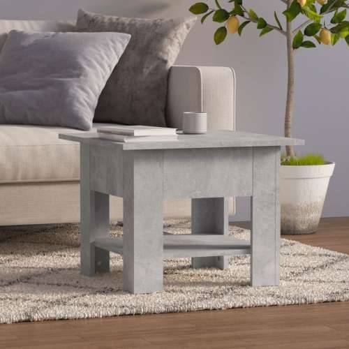 Stolić za kavu siva boja betona 55 x 55 x 42 cm od iverice
