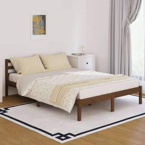 Okvir za krevet od masivne borovine 140x200 cm smeđa boja meda Cijena