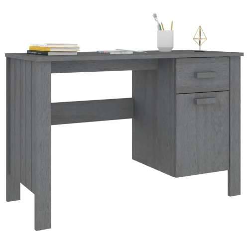 Radni stol tamnosivi 113 x 50 x 75 cm od masivne borovine Cijena