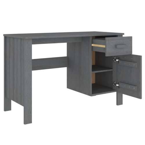 Radni stol tamnosivi 113 x 50 x 75 cm od masivne borovine Cijena