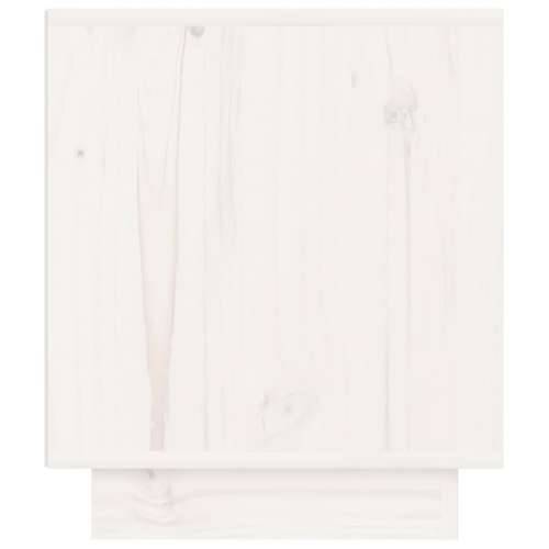 Noćni ormarić bijeli 40 x 34 x 40 cm od masivne borovine Cijena