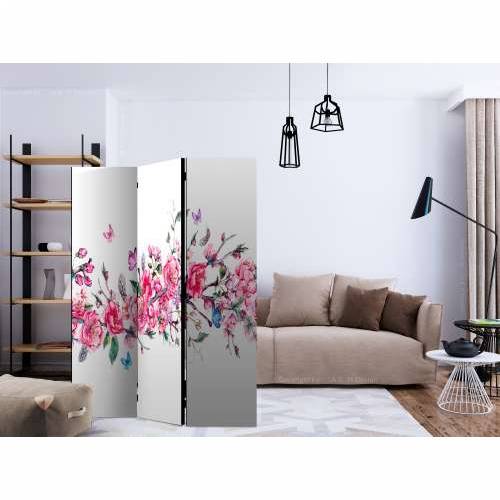 Paravan u 3 dijela - Flowers and Butterflies [Room Dividers] 135x172 Cijena