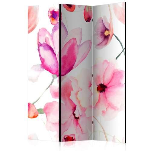 Paravan u 3 dijela - Pink Flowers [Room Dividers] 135x172 Cijena