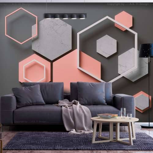 Foto tapeta - Hexagon Plan 300x210 Cijena