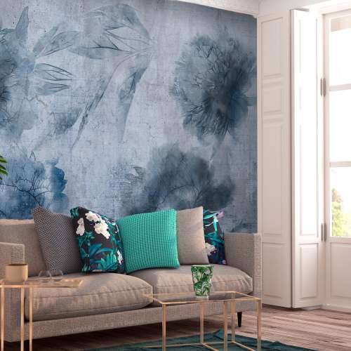 Samoljepljiva foto tapeta - Blue Peonies 98x70 Cijena