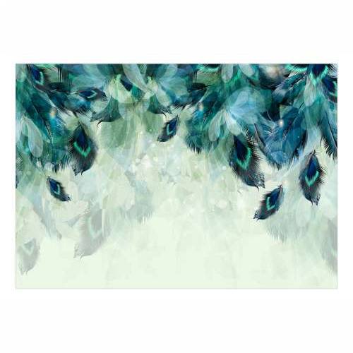 Samoljepljiva foto tapeta - Emerald Feathers 98x70 Cijena