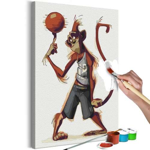 Slika za samostalno slikanje - Monkey Basketball Player 40x60