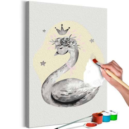 Slika za samostalno slikanje - Swan in the Crown 40x60 Cijena