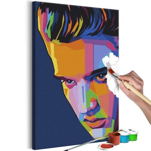 Slika za samostalno slikanje - Colourful Elvis 40x60 Cijena