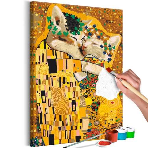 Slika za samostalno slikanje - Kissing Cats 40x60 Cijena