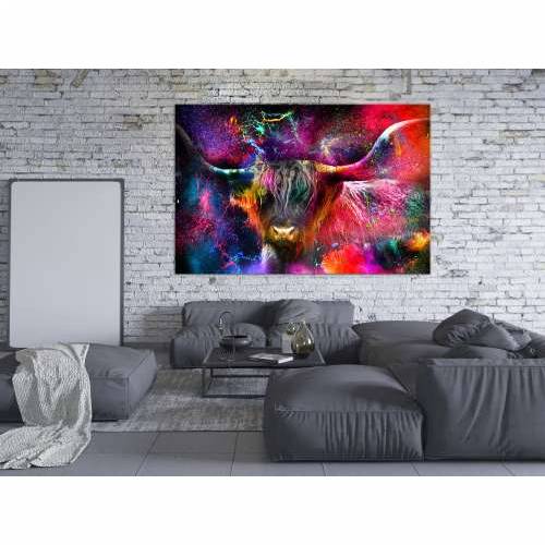 Slika - Colorful Bull (1 Part) Wide 60x40 Cijena