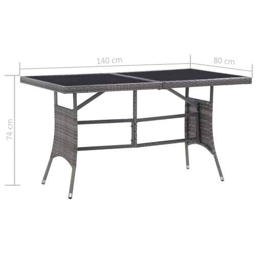Vrtni stol sivi 140 x 80 x 74 cm od poliratana Cijena