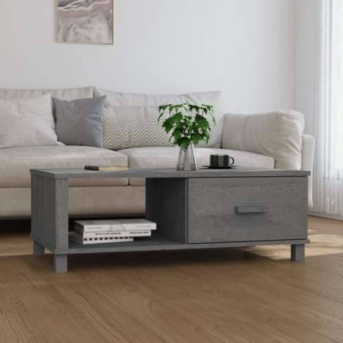 Stolić za kavu HAMAR tamnosivi 100x55x35 cm od masivne borovine - Tamno siva 1 Cijena