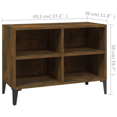 TV ormarić s metalnim nogama dimljeni hrast 69,5 x 30 x 50 cm - Dimljeni hrast 1 69.5 cm Cijena