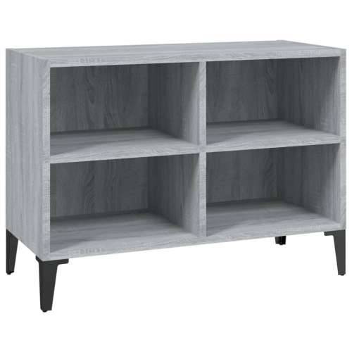 TV ormarić s metalnim nogama boja sivog hrasta 69,5x30x50 cm - Sivi hrast sonoma 1 69.5 cm Cijena