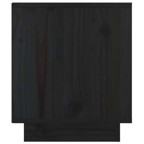 Noćni ormarić crni 40 x 34 x 40 cm od masivne borovine Cijena