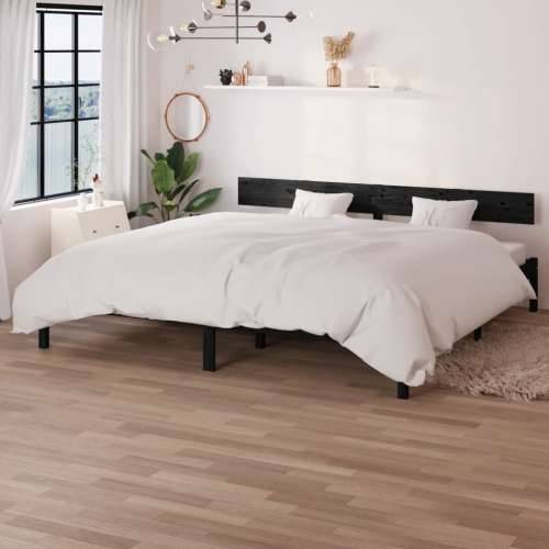 Okvir za krevet od borovine crni 180 x 200 cm bračni - Crna 180 x 200 cm Cijena