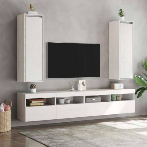Zidni ormarići 2 kom bijeli 30x30x100 cm od masivne borovine - Bijela 2 1 Cijena