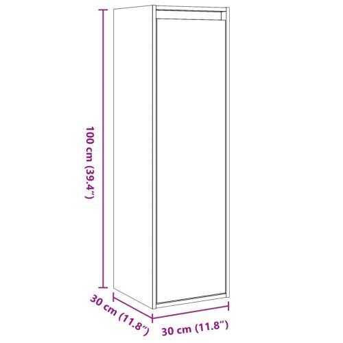 Zidni ormarić boja meda 30 x 30 x 100 cm od masivne borovine - boja meda 1 Cijena