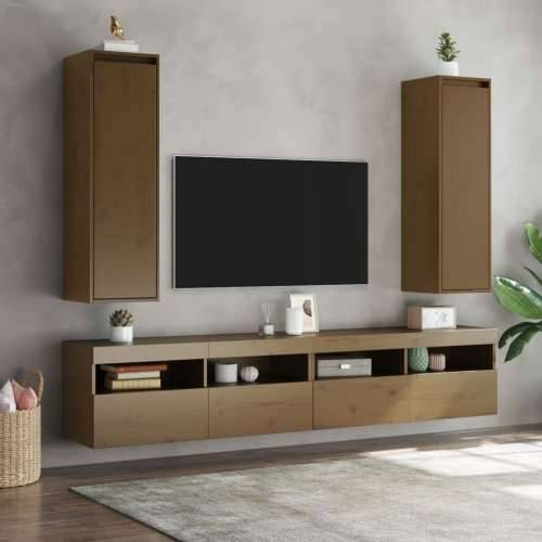Zidni ormarići 2 kom boja meda 30x30x100 cm od masivne borovine - boja meda 2 1 Cijena