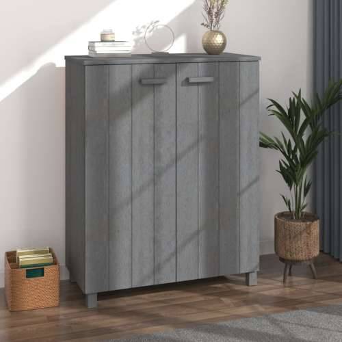 Ormarić za cipele HAMAR tamnosivi 85x40x108 cm masivna borovina - Tamno siva 1 Cijena