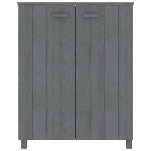 Ormarić za cipele HAMAR tamnosivi 85x40x108 cm masivna borovina - Tamno siva 1 Cijena