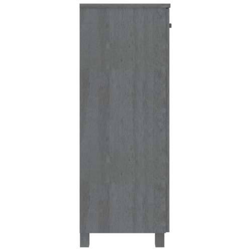 Ormarić za cipele HAMAR tamnosivi 85x40x108 cm masivna borovina - Tamno siva 1 Cijena