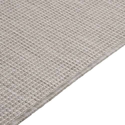 Vanjski tepih ravnog tkanja 80 x 150 cm sivo-smeđi Cijena