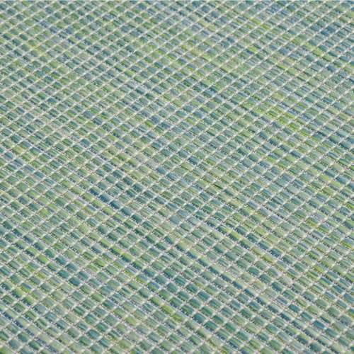 Vanjski tepih ravnog tkanja 80 x 150 cm tirkizni Cijena
