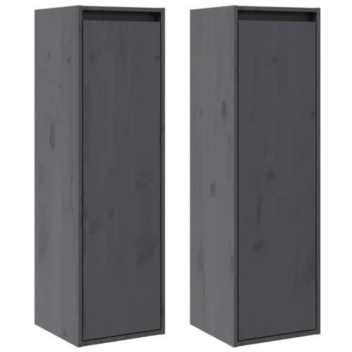 Zidni ormarići 2 kom sivi 30 x 30 x 100 cm od masivne borovine Siva 2 1 Cijena