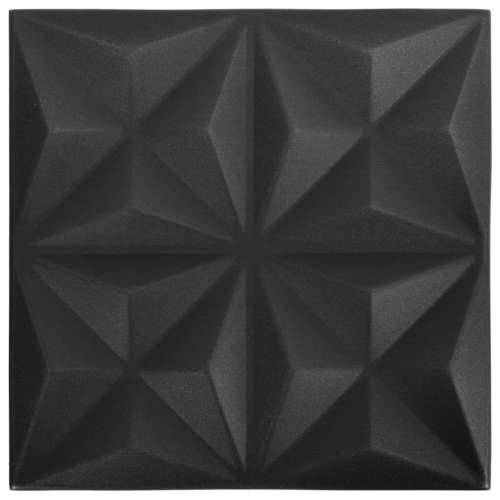 3D zidni paneli 24 kom 50 x 50 cm origami crni 6 m² - Origami crni 24 Cijena