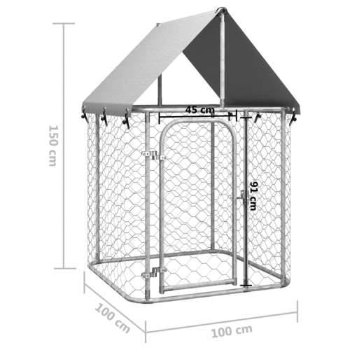 Vanjski kavez za pse s krovom 100 x 100 x 150 cm Cijena