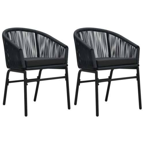 Vrtna garnitura - 3-dijelni vrtni blagovaonski set crni - Crna Dužina stola 80 cm 2 Cijena