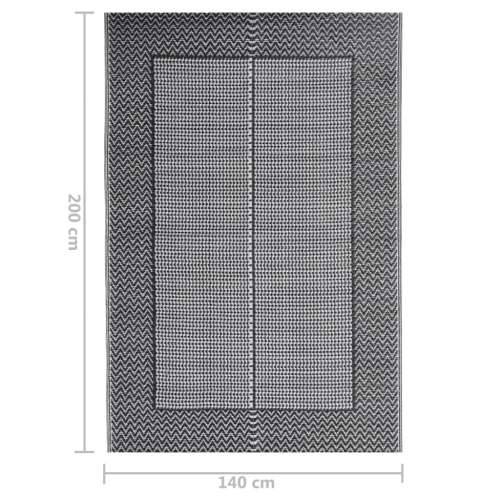Vanjski tepih crni 140 x 200 cm PP Cijena