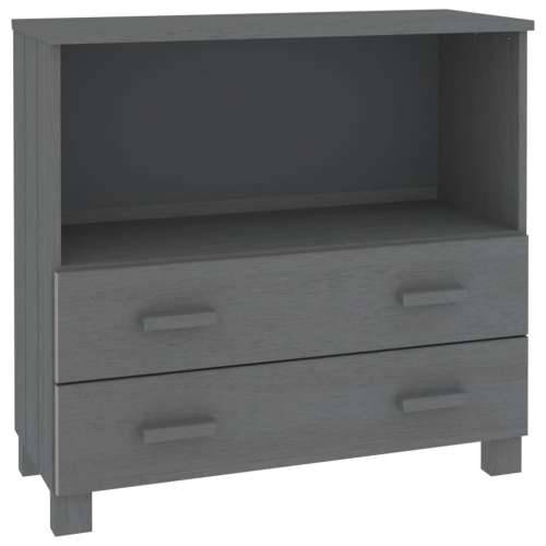 Komoda HAMAR tamnosiva 85 x 35 x 80 cm od masivne borovine - Tamno siva 1 Cijena
