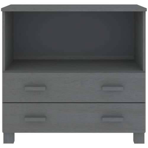 Komoda HAMAR tamnosiva 85 x 35 x 80 cm od masivne borovine - Tamno siva 1 Cijena