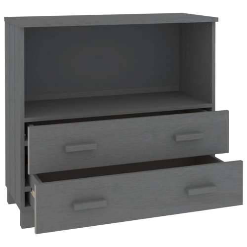 Komoda HAMAR tamnosiva 85 x 35 x 80 cm od masivne borovine - Tamno siva 1 Cijena