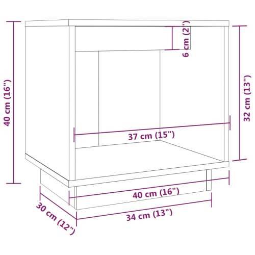 Noćni ormarići 2 kom 40 x 30 x 40 cm od masivne borovine Cijena