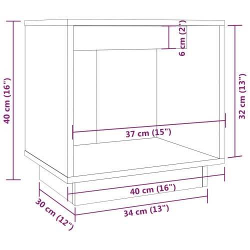 Noćni ormarići 2 kom boja meda 40x30x40 cm od masivne borovine - boja meda 2 Cijena