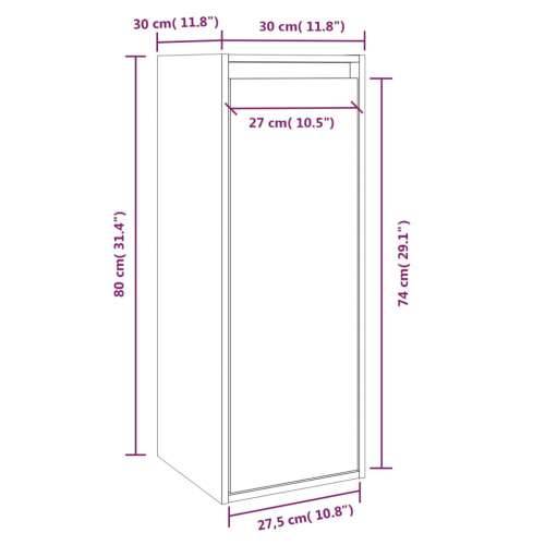 Zidni ormarići 2 kom boja meda 30x30x80 cm od masivne borovine - boja meda 2 1 Cijena