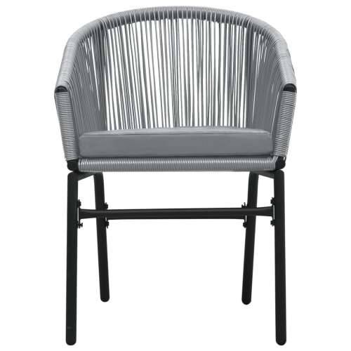 Vrtna garnitura - 3-dijelni vrtni blagovaonski set sivi - Siva Dužina stola 80 cm 2 Cijena