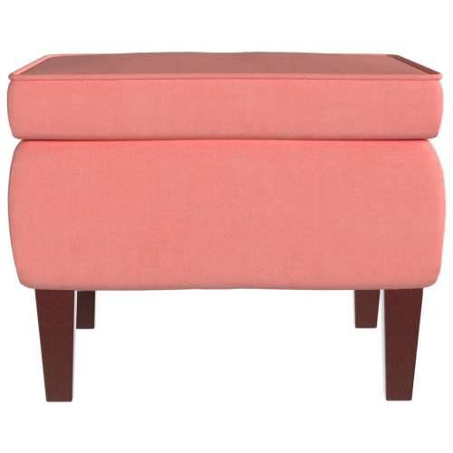 Stolac s drvenim nogama ružičasti baršunasti Cijena