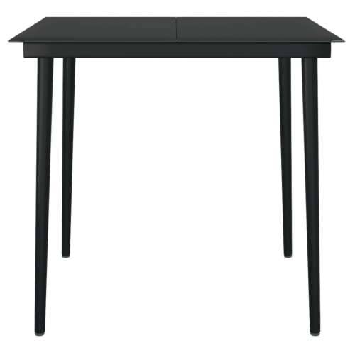 Vrtna garnitura - 3-dijelni vrtni blagovaonski set smeđe-crni - Smeđa i crna Dužina stola 80 cm 2 Cijena