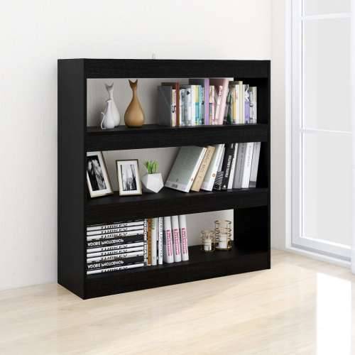 Ormarić za knjige / Paravan - Sobna pregrada crni 100 x 30 x 103 cm - Crna 1 Cijena