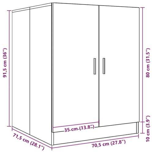 Ormarić za perilicu rublja boja smeđeg hrasta 71x71,5x91,5cm - Smeđi hrast 1 Cijena