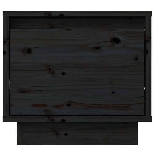 Noćni ormarić crni 35 x 34 x 32 cm od masivne borovine Cijena